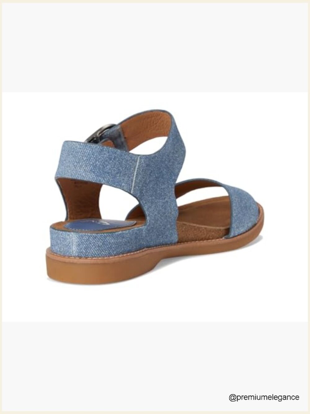 Women's Leather Platform Sandals with Adjustable Hook & Loop Straps - Picture 5 of 7